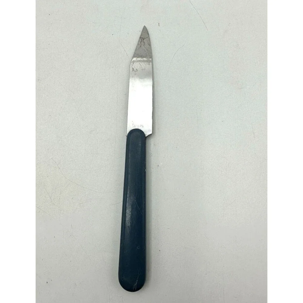 Vintage Country Goose Pairing Knife Blue Handle